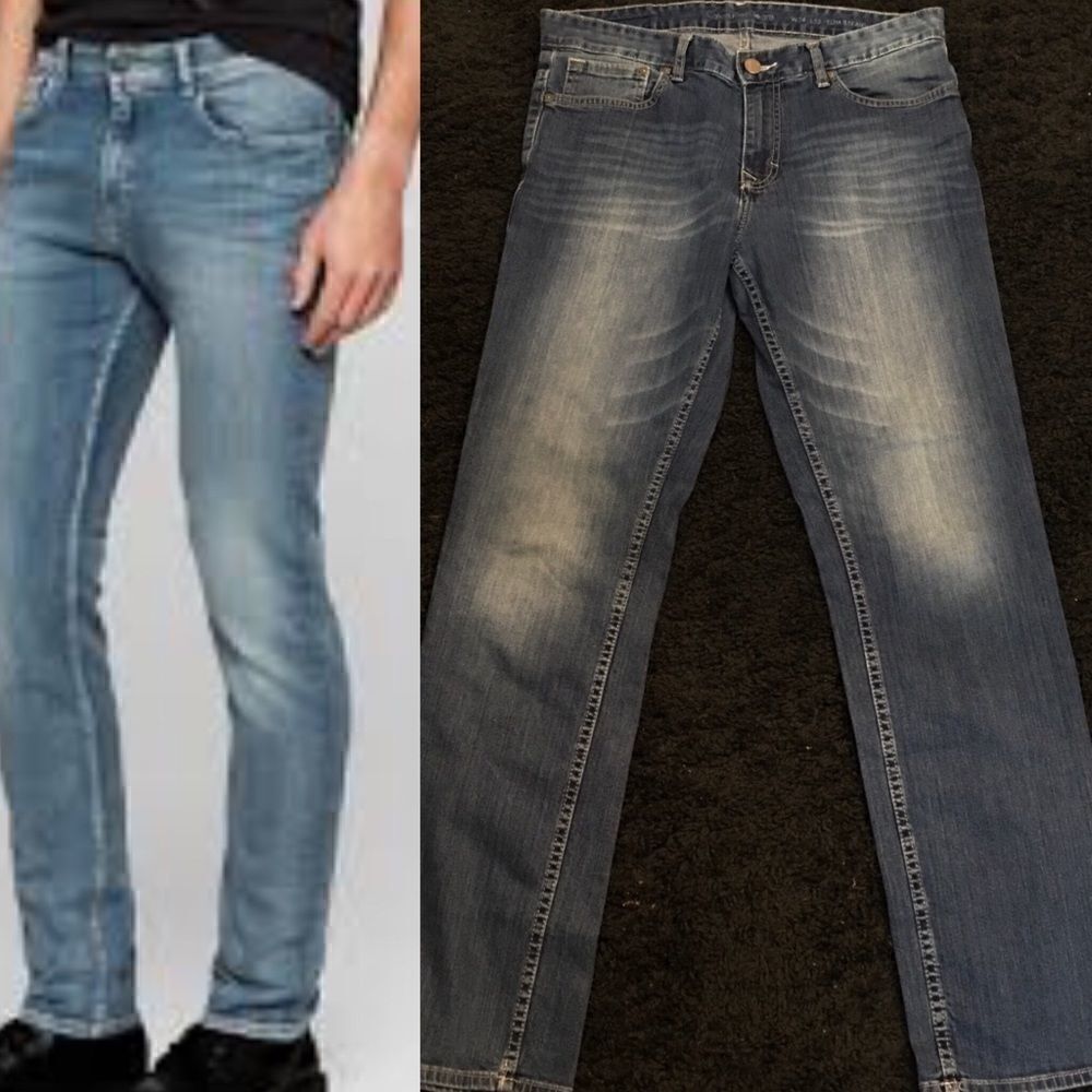 Calvin Klein Slim straight stretch denim jeans‎